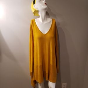 Mustard Long Sleeved Tunic Plus Size